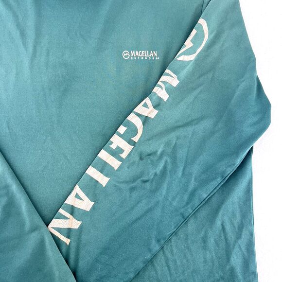 Magellan Outdoors Men's Long Sleeve Green Fishing Shirt No Size - Picture 2 of 9